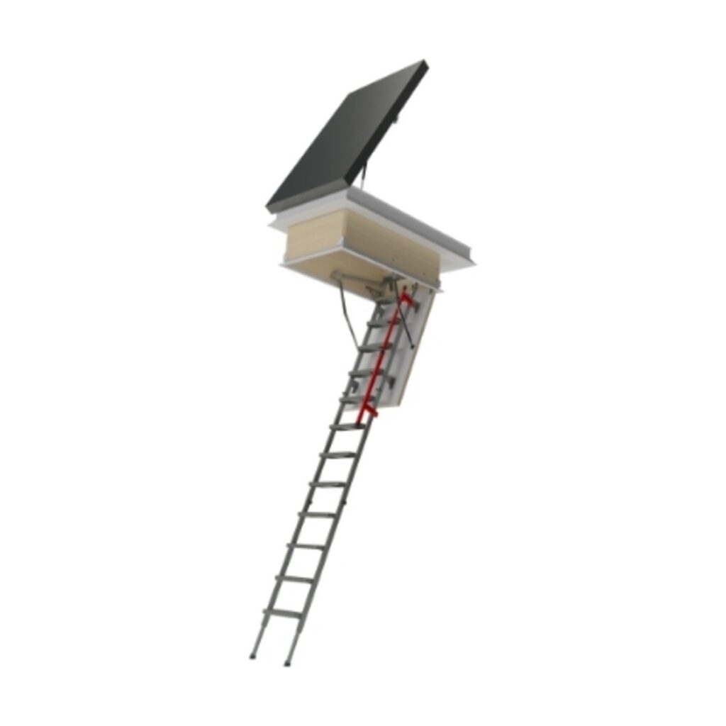 DRL flat roof access door with LML loft ladder